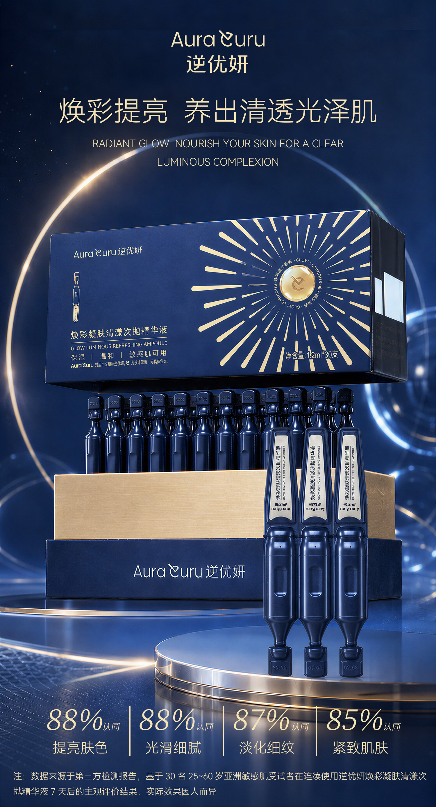 逆优妍 焕彩凝肤清漾次抛精华液图片1